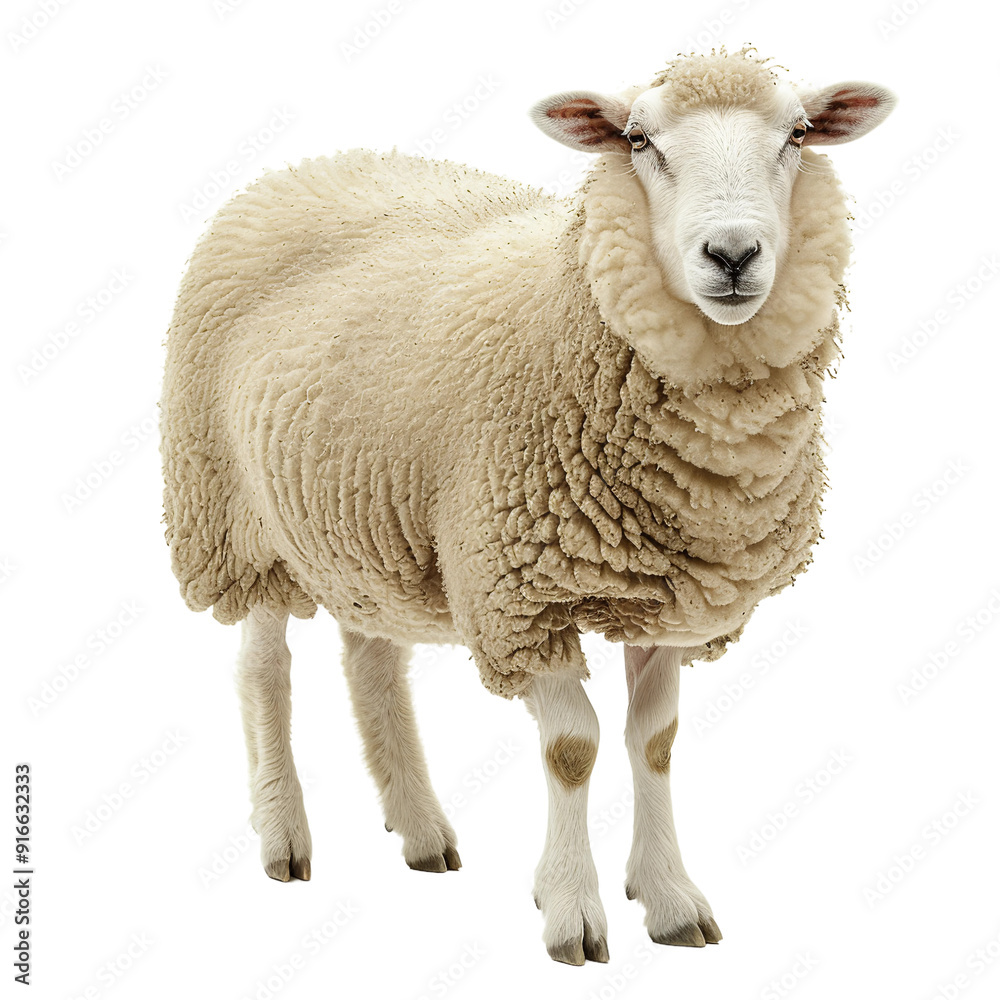 Majestic Woolly Sheep A Symbol of Pastoral Beauty Isolated on Transparent Background Majestic Woolly Sheep A Symbol of Pastoral Beauty Isolated on Transparent Background