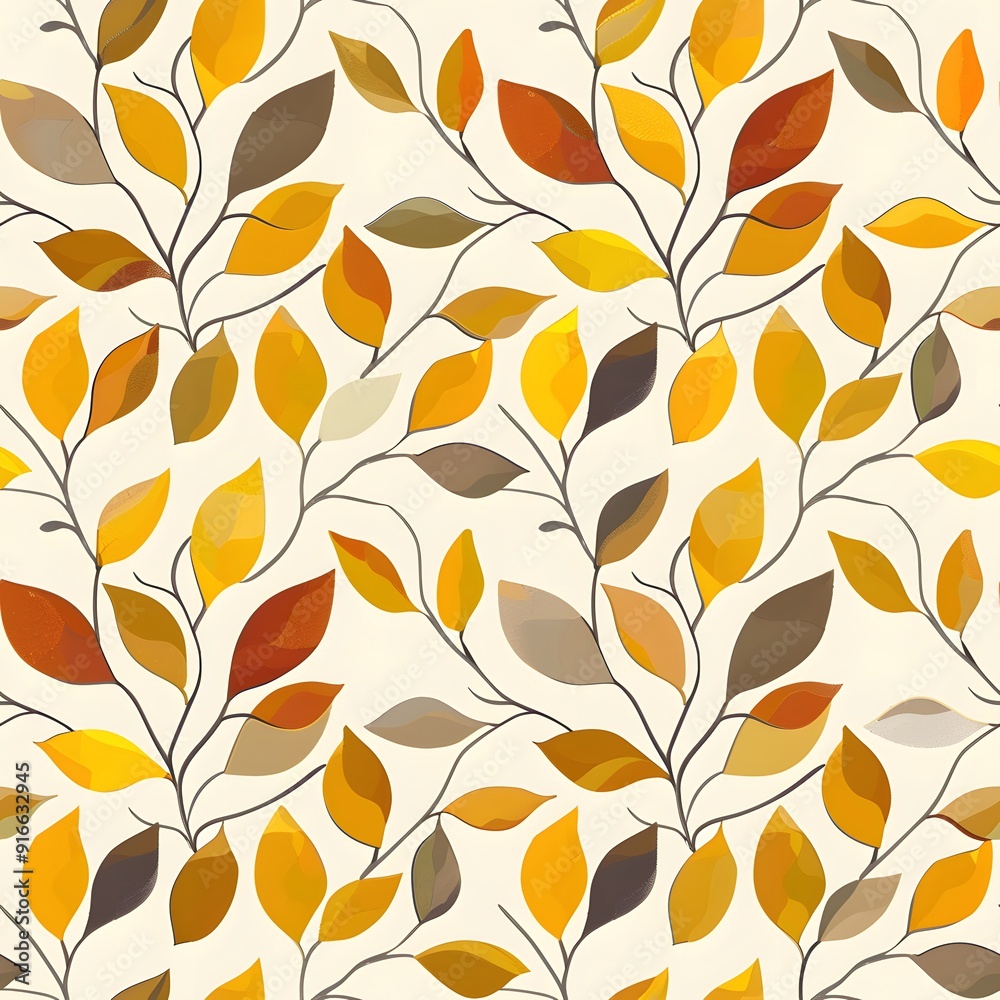Colorful autumn leaves pattern on a light background. Colorful autumn leaves pattern on a light background.