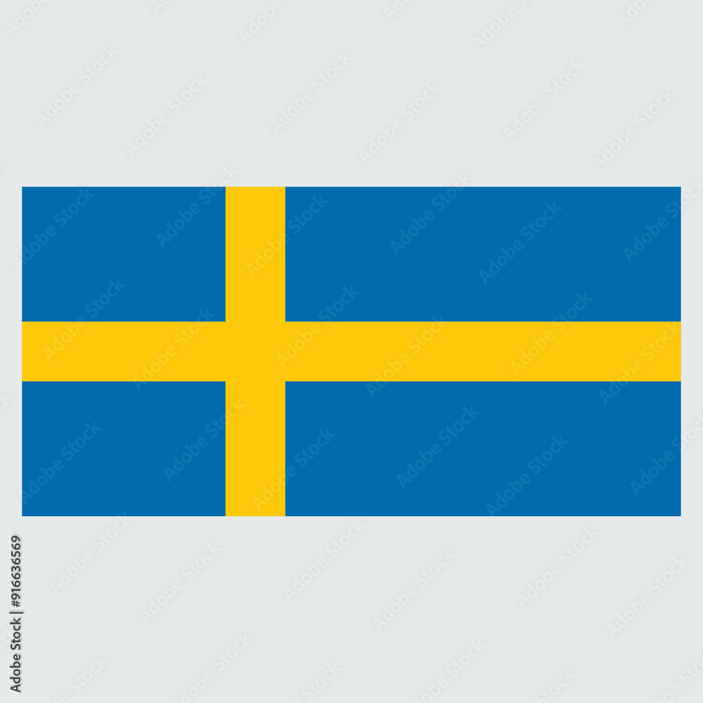 sweden flag vector design. good for printed media, flag cloth, banners, stickers and decorations. sweden flag vector design. good for printed media, flag cloth, banners, stickers and decorations.