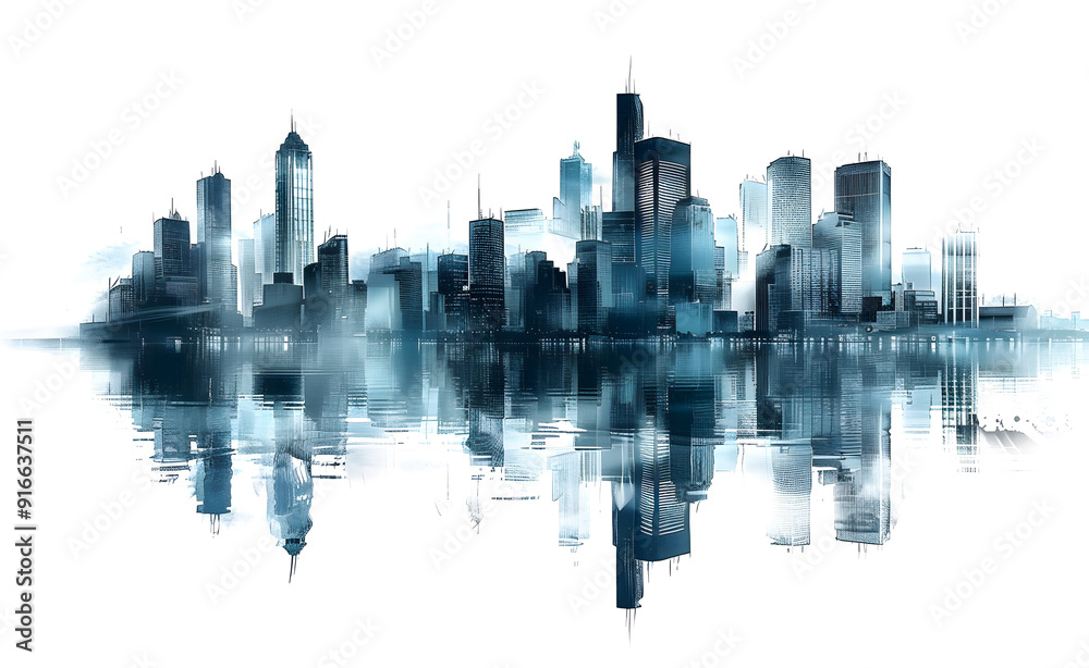 Obraz premium Future abstract urban community