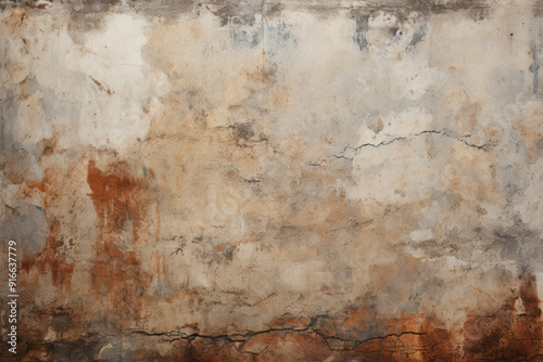 Processed collage of dirty brown concrete wall surface texture. Background for banner, backdrop