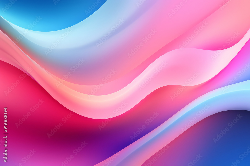 Fototapeta premium Abstract waves shape glowing in ultraviolet spectrum. Background for banner, backdrop or texture