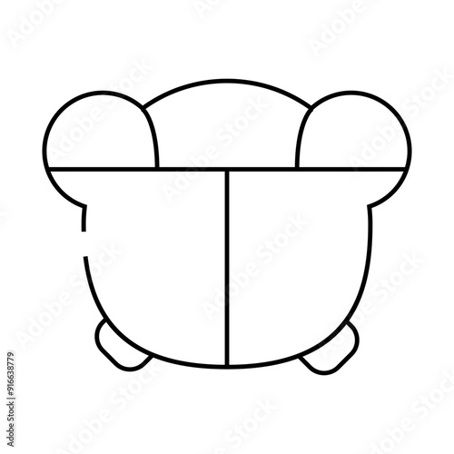 child lunchbox line icon vector. child lunchbox sign. isolated contour symbol black illustration