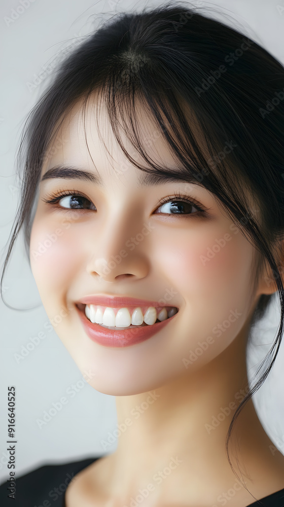 Beautiful young asian woman with clean fresh skin on white background. Face care, Facial treatment concept Beautiful young asian woman with clean fresh skin on white background. Face care, Facial treatment concept