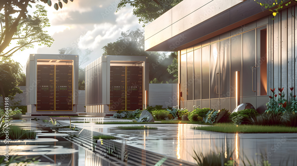Image showcasing Energy Storage Integration, featuring advanced battery systems storing ...