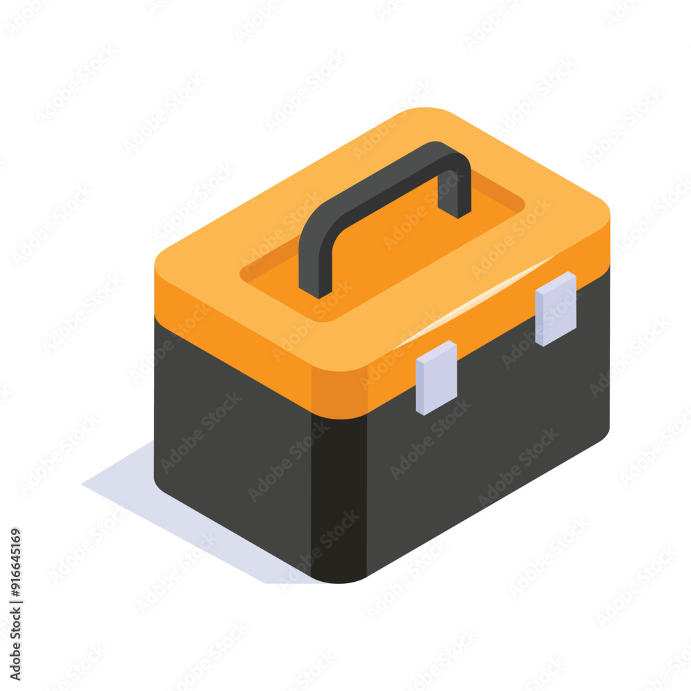 Visually perfect toolbox isometric icon, ready for premium use Visually perfect toolbox isometric icon, ready for premium use