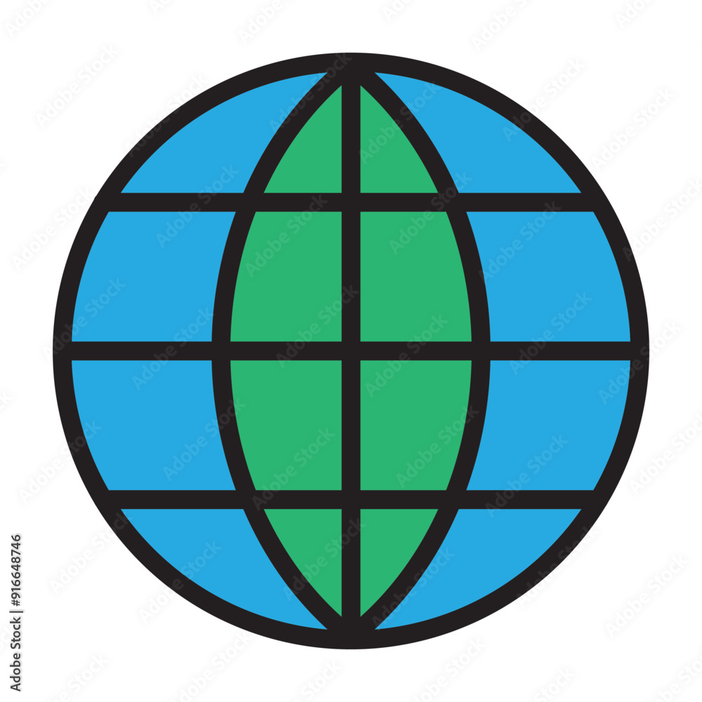 Globe Vector Filled Icon Design Globe Vector Filled Icon Design