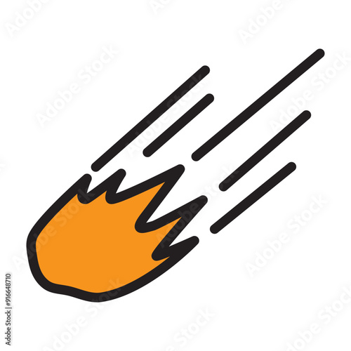 Meteorite Vector Filled Icon Design