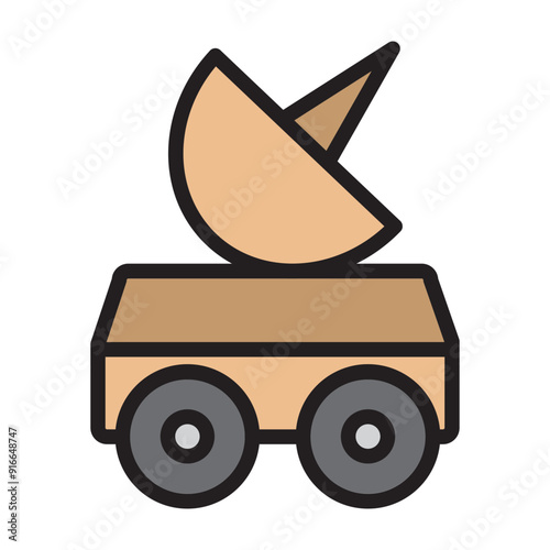 Space Rover Vector Filled Icon Design