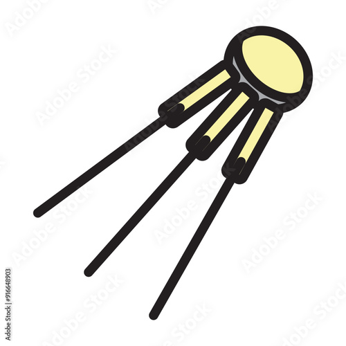 Sputnik Vector Filled Icon Design