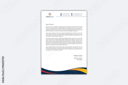 Modern business and corporate letterhead template