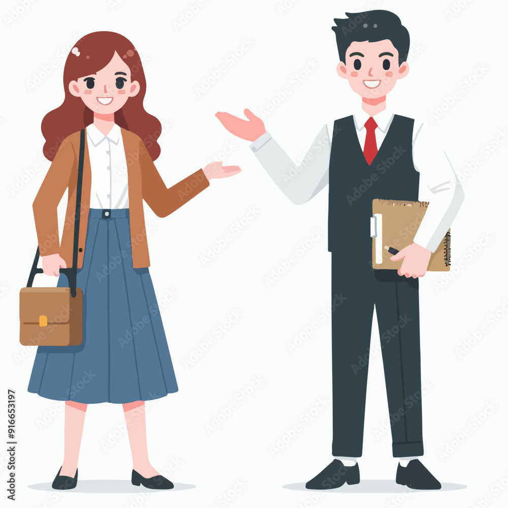 teacher and student flat illustration teacher and student flat illustration