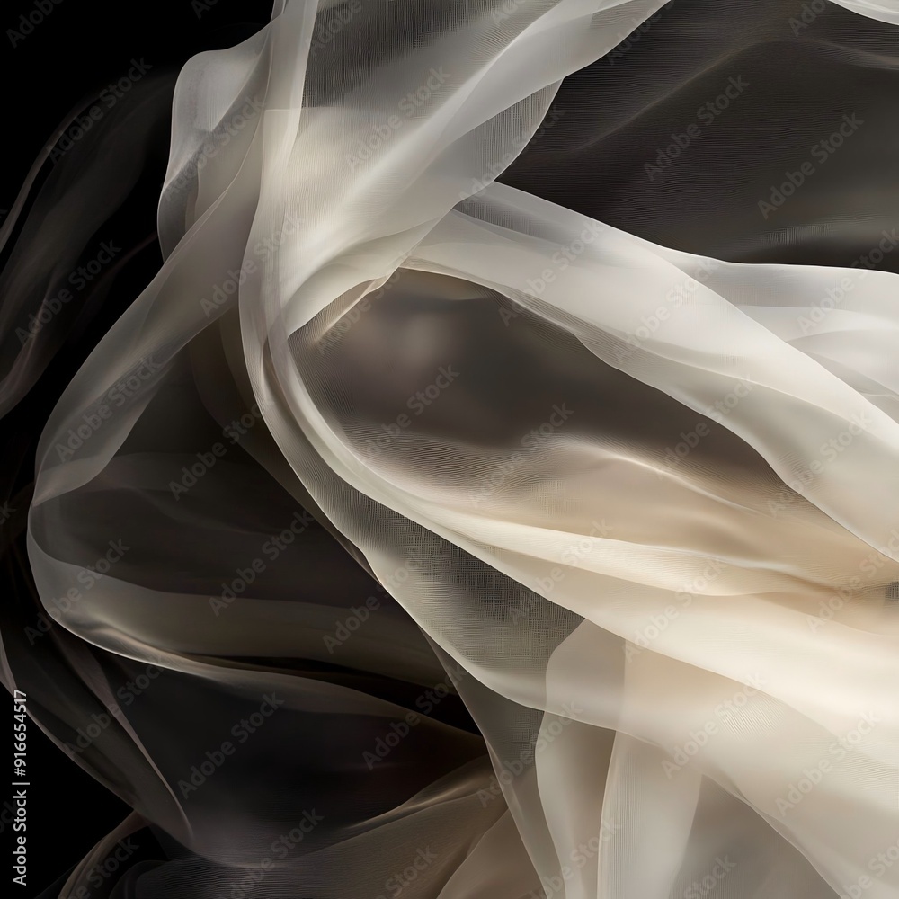 Silk fabric flowing gracefully with a delicate sheen and subtle movement, leaving room for potential ad space Silk fabric flowing gracefully with a delicate sheen and subtle movement, leaving room for potential ad space