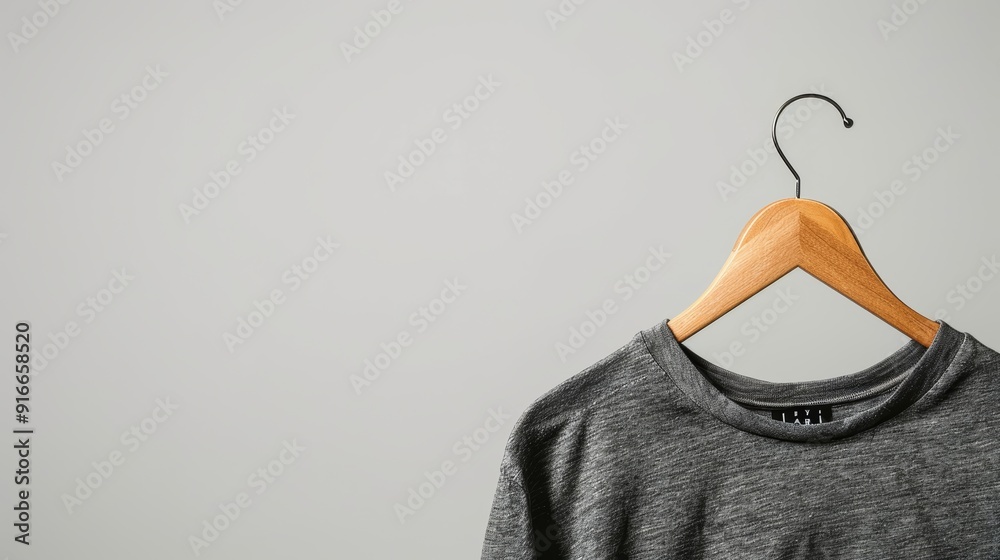 A shirt is hanging on a hanger A shirt is hanging on a hanger