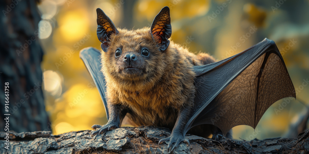 Obraz premium Western mastiff bat, in Yosemite National Park