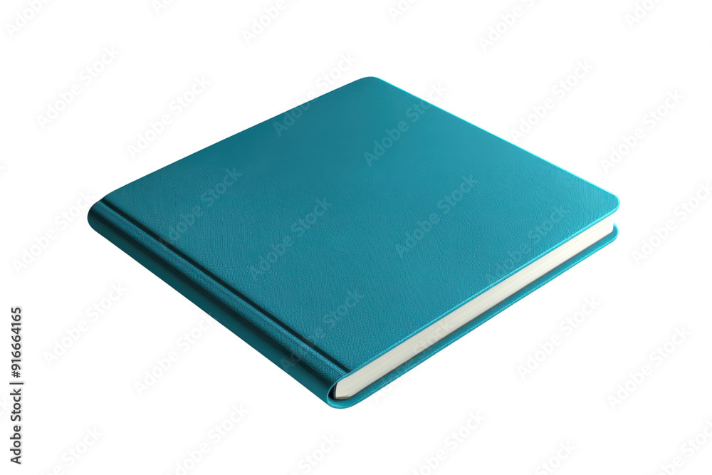 Simple teal blue hardcover book or journal, perfect for writing, sketching, or keeping notes, isolated on a transparent background. Simple teal blue hardcover book or journal, perfect for writing, sketching, or keeping notes, isolated on a transparent background.