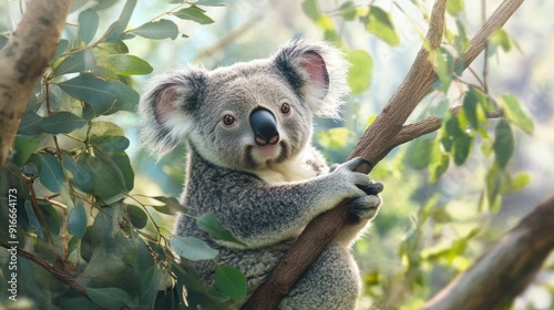 Koala Bear in a Tree, Australia