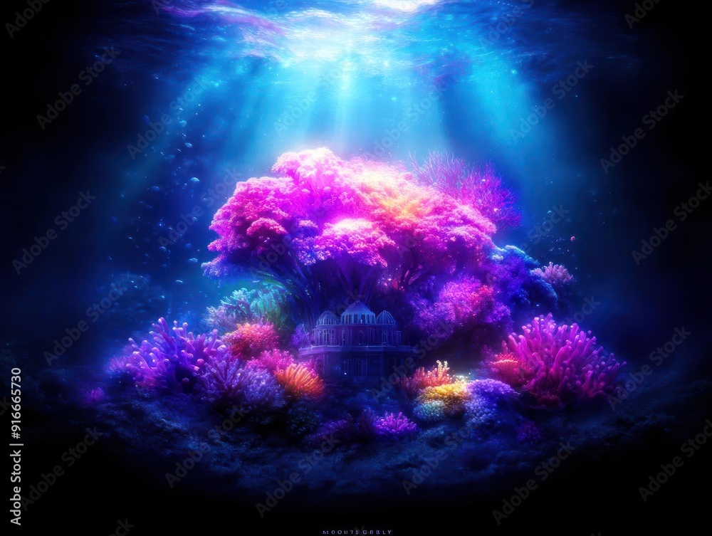 A mesmerizing underwater cityscape