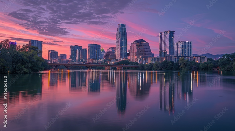 Obraz premium Austin Skyline at Dawn