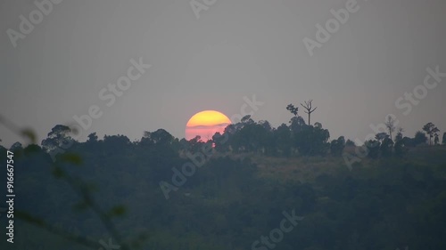 sunset in the mountains
