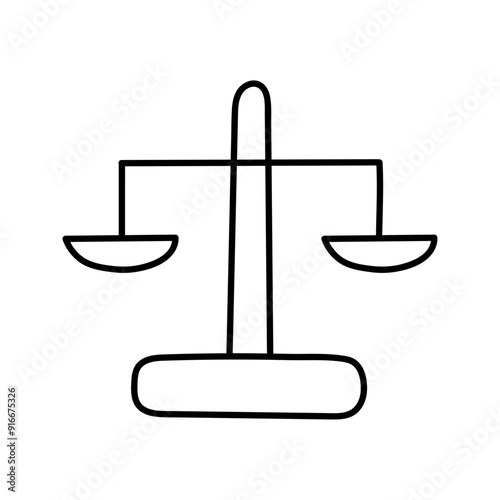 Libra Doodle. Vector illustration isolated on background.