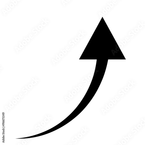 Arrow Pointing Up Icon,  Simple Icon Vector Design, best used for presentation, application, web and banner