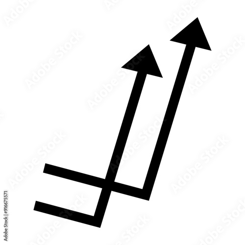 Arrow Pointing Up Icon,  Simple Icon Vector Design, best used for presentation, application, web and banner