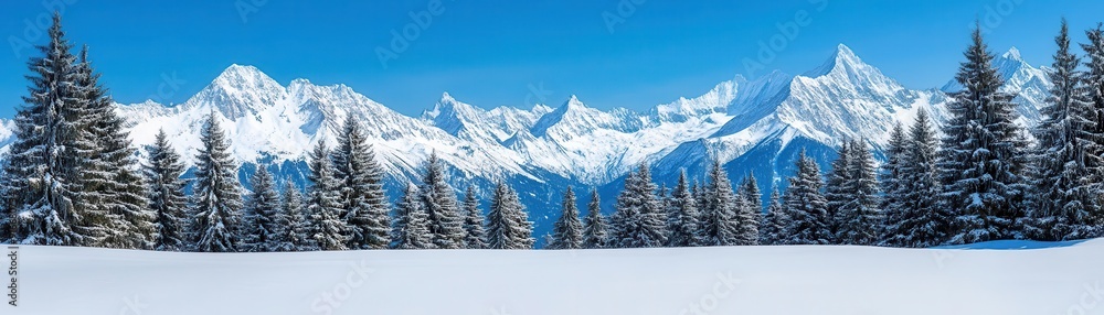 Fototapeta premium Friends sending postcards from a snowy mountain retreat, cold distant connection