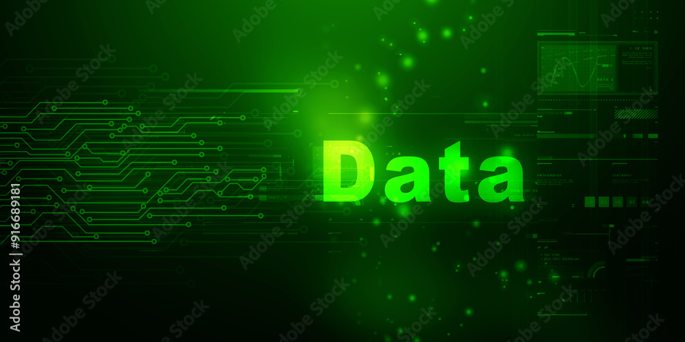 2d illustration Data against white abstract angular design