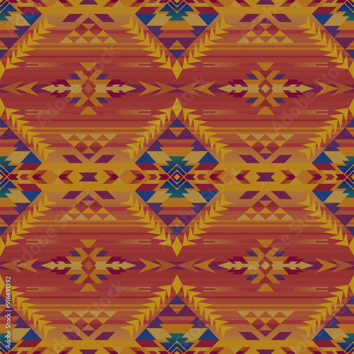 Native American Southwest seamless pattern. Ethnic Geometric design wallpaper, fabric, cover, textile, rug, blanket.