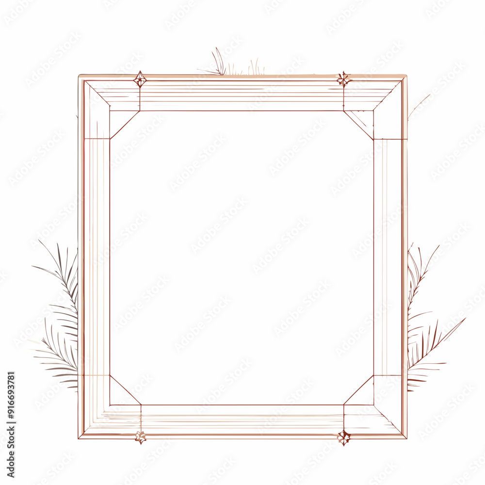A minimalist frame border design featuring a single, flat-colored, minimalist A minimalist frame border design featuring a single, flat-colored, minimalist
