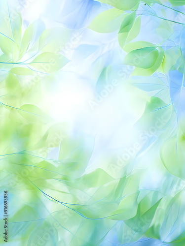Wallpaper Mural blue sky through green leaves of trees Torontodigital.ca