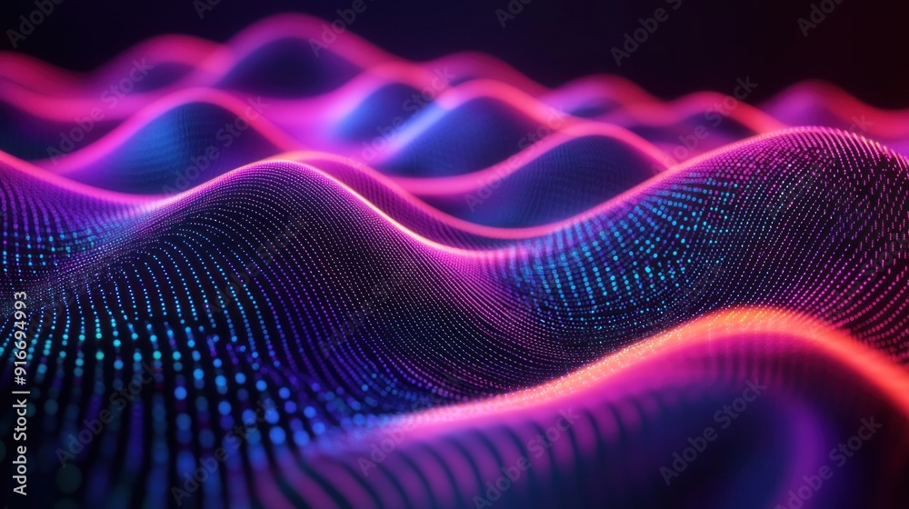 Abstract Digital Wave Pattern