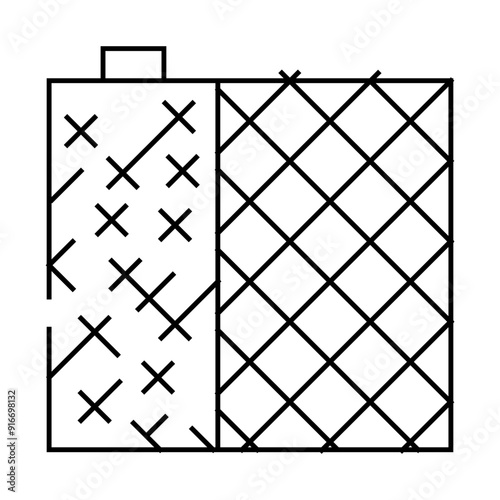 grid building material line icon vector. grid building material sign. isolated contour symbol black illustration