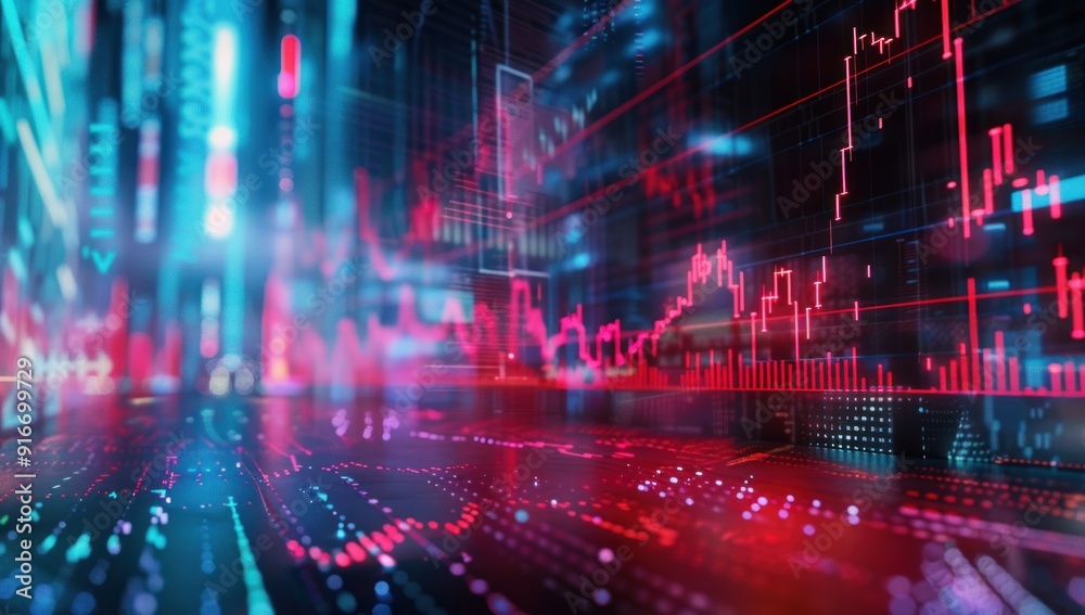 Abstract Digital Stock Market Data Visualization Abstract Digital Stock Market Data Visualization