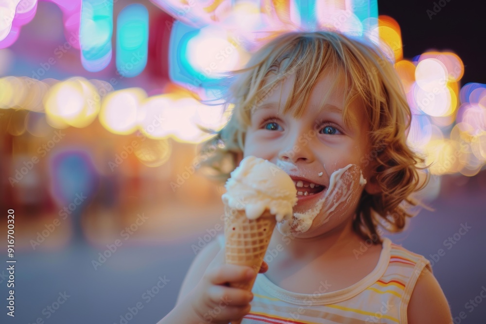 Adorable small boy golden bushy hair radiates pure joy. Playful boy shows off his cute golden hair while enjoying nature. A kid enjoys a cool ice cream on a sunny day. Adorable small boy golden bushy hair radiates pure joy. Playful boy shows off his cute golden hair while enjoying nature. A kid enjoys a cool ice cream on a sunny day.