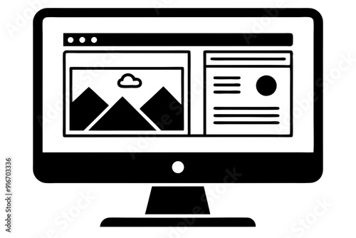 A homepage is a silhouette image displayed on a computer screen