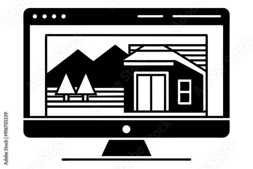 A homepage is a silhouette image displayed on a computer screen