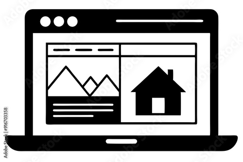 A homepage is a silhouette image displayed on a computer screen