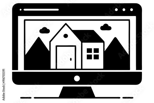 A homepage is a silhouette image displayed on a computer screen