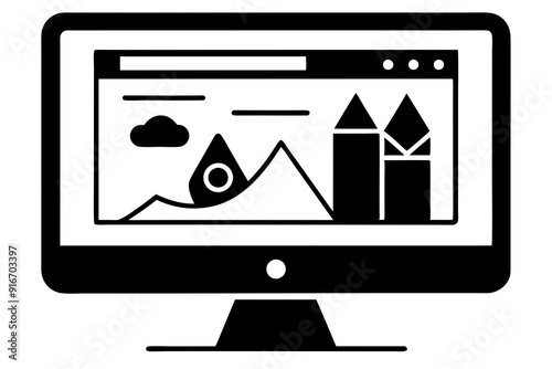 A homepage is a silhouette image displayed on a computer screen