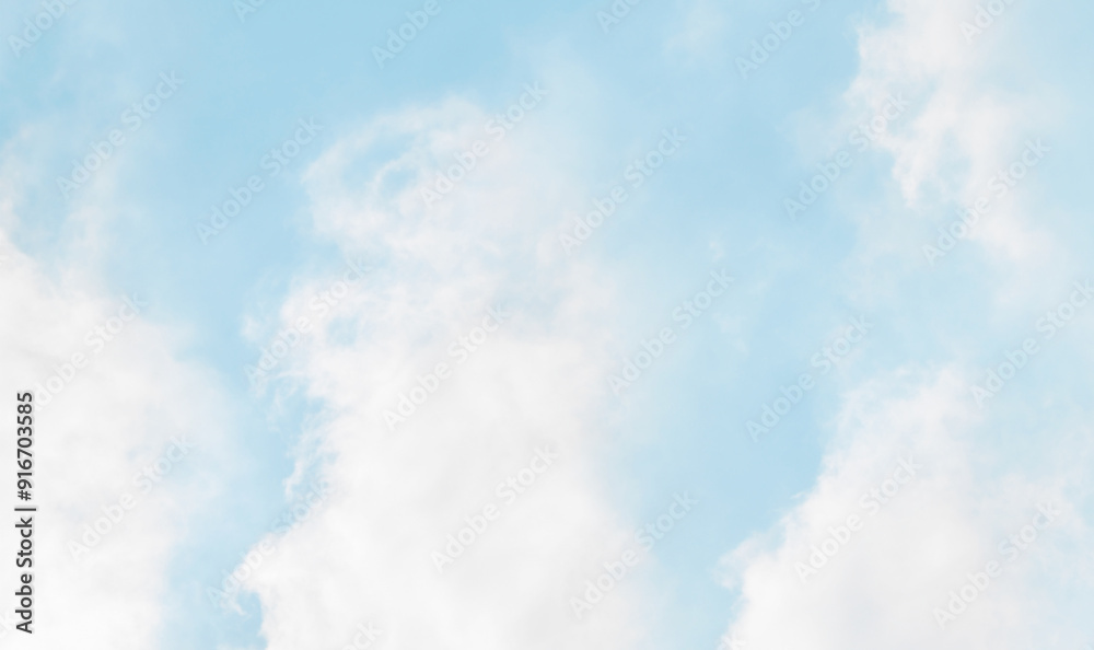 Blue sky with white fluffy cloud. Cloudscape soft light summer sky. Beautiful nature. Blue sky with white fluffy cloud. Cloudscape soft light summer sky. Beautiful nature.