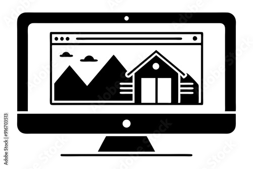 A homepage is a silhouette image displayed on a computer screen