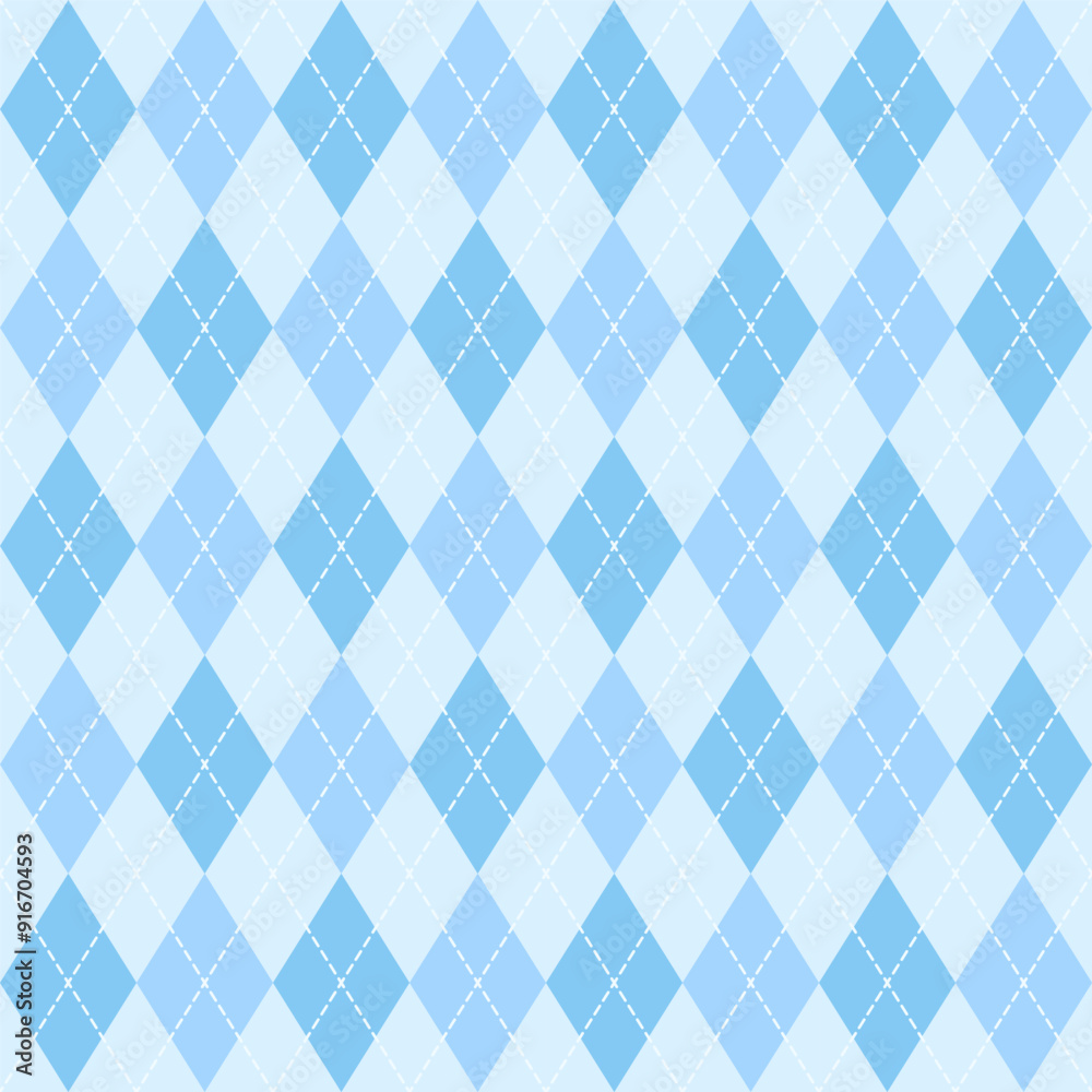 Seamless argyle pattern.Shape repeat pattern in blue.Vector graphic background. Seamless argyle pattern.Shape repeat pattern in blue.Vector graphic background.