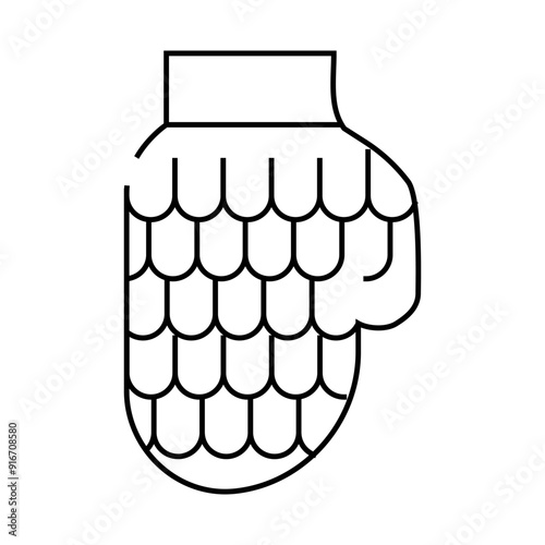 glove for car polishing line icon vector. glove for car polishing sign. isolated contour symbol black illustration