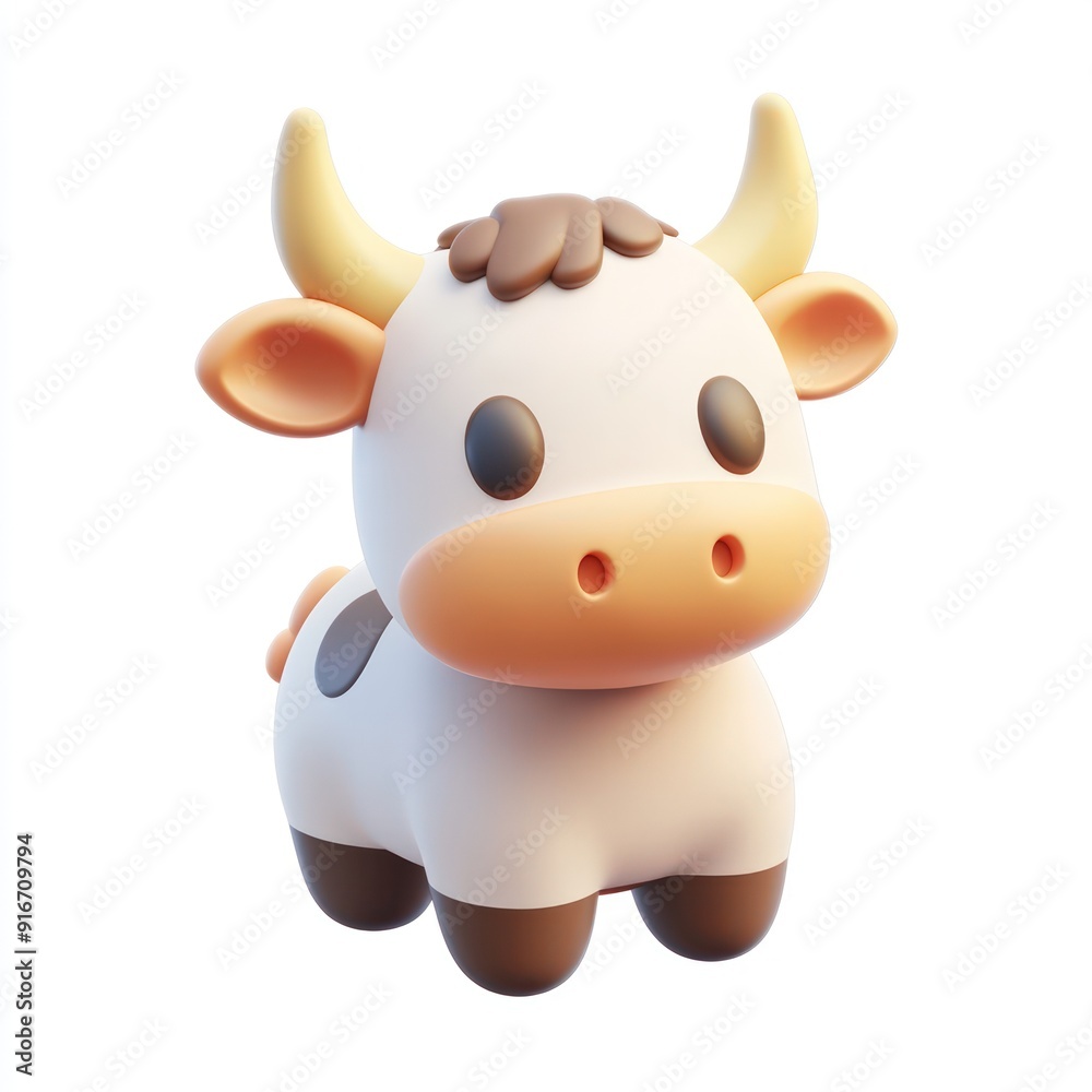 Cute Cartoon Cow 3D Render Cute Cartoon Cow 3D Render