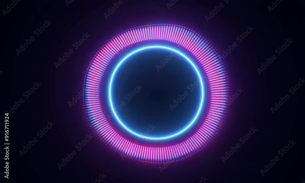 Neon Cyberpunk Portal: A vibrant, glowing circle pulsates with energy, radiating a futuristic and electric ambiance. Perfect for gaming, music, or tech designs. 