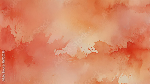 Gradient from coral to peach with subtle watercolor textures