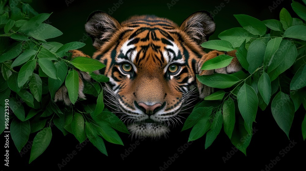 Siberian Tiger Looking At The Camera In Russian Far East Siberian Tiger Looking At The Camera In Russian Far East