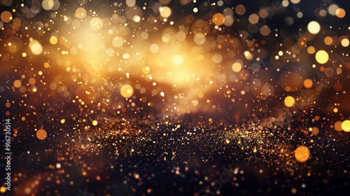 Abstract holidays background with blurred bokeh lights. Christmas and New Years background